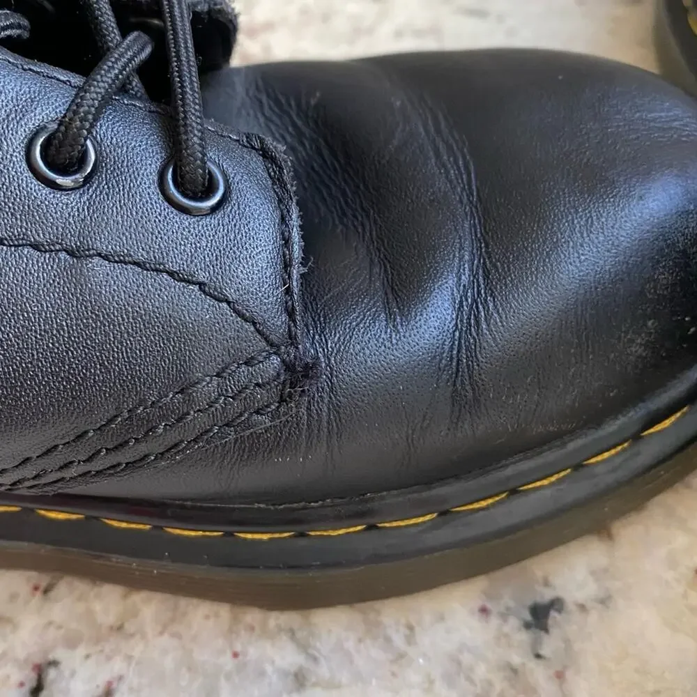 Doc Dr Martens Jr $85 1460 Softy T Leather Lace Up Boots (Zip Side) 2